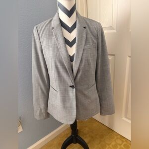 Banana Republic Gray Plaid Blazer